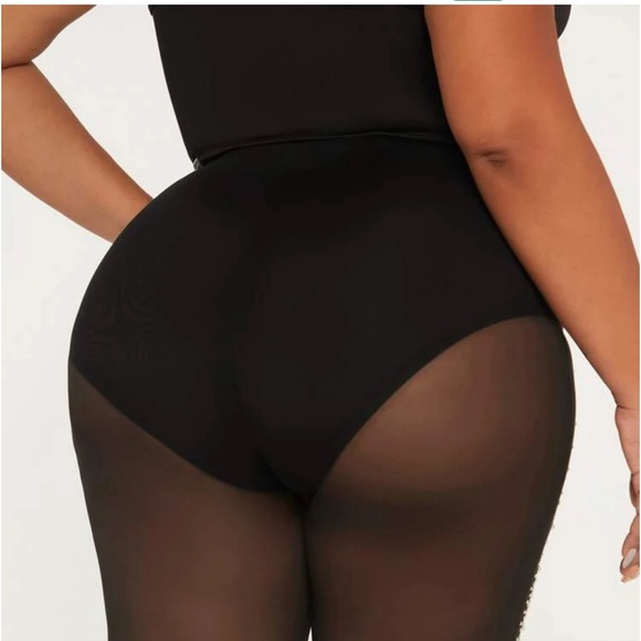 NWT Plus Rhinestone Sheer Mesh Biker Shorts Size 14(1XL)Model is wearing panties - Picture 3 of 6